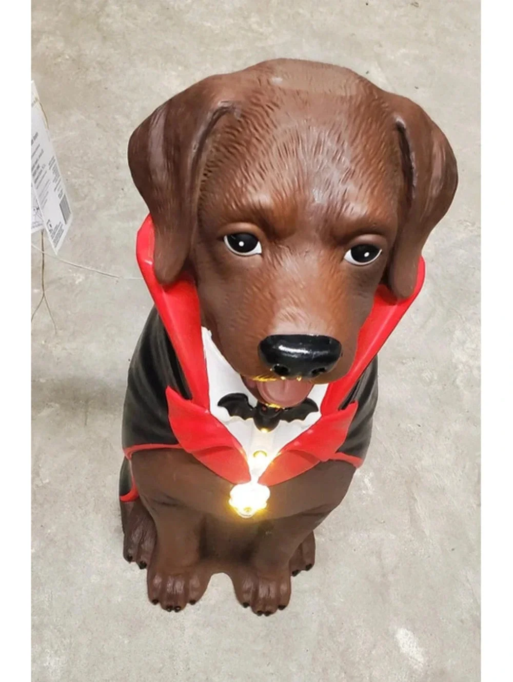 Home Accents Holiday 2.5ft Chocolate Lab Vampire Dog Blow Mold LED Greeter